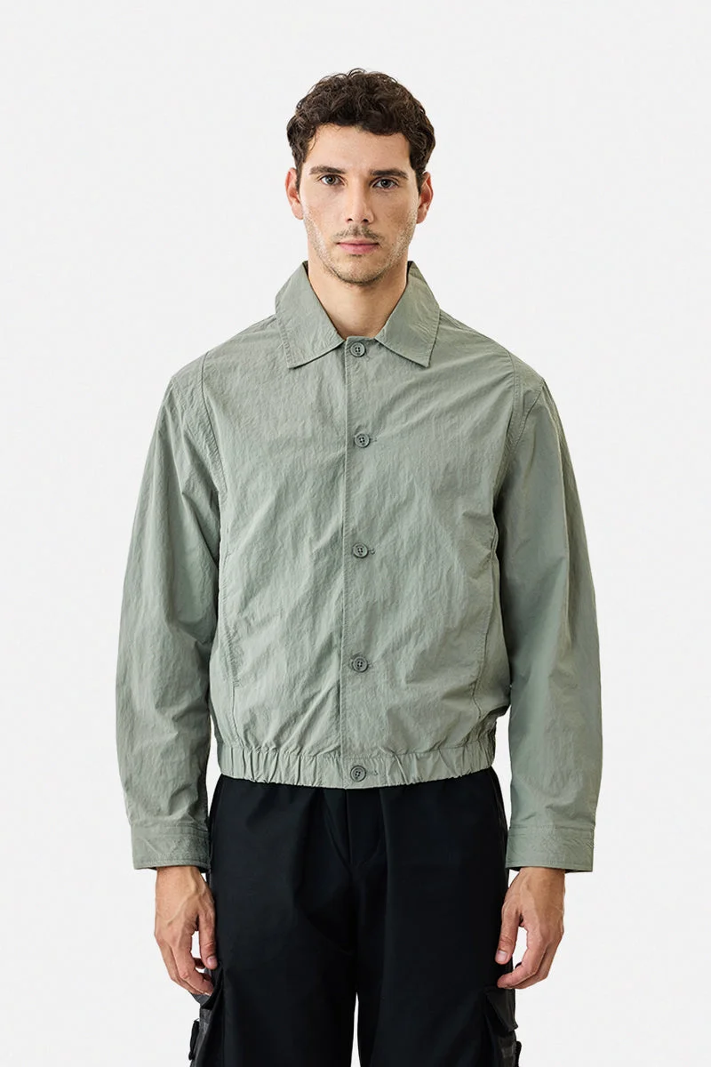 SNITCH Green Crushed Bomber Jacket for Men | Best Price UAE